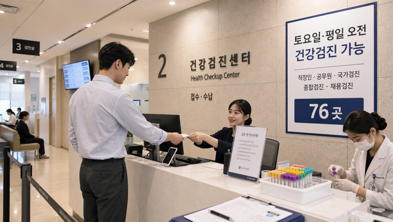 화성 직장인 건강검진 토요일과 평일 오전 가능 병원