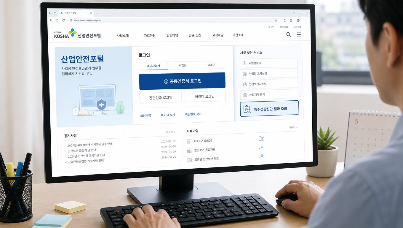 특수건강진단 결과는 어디서 확인하나요?