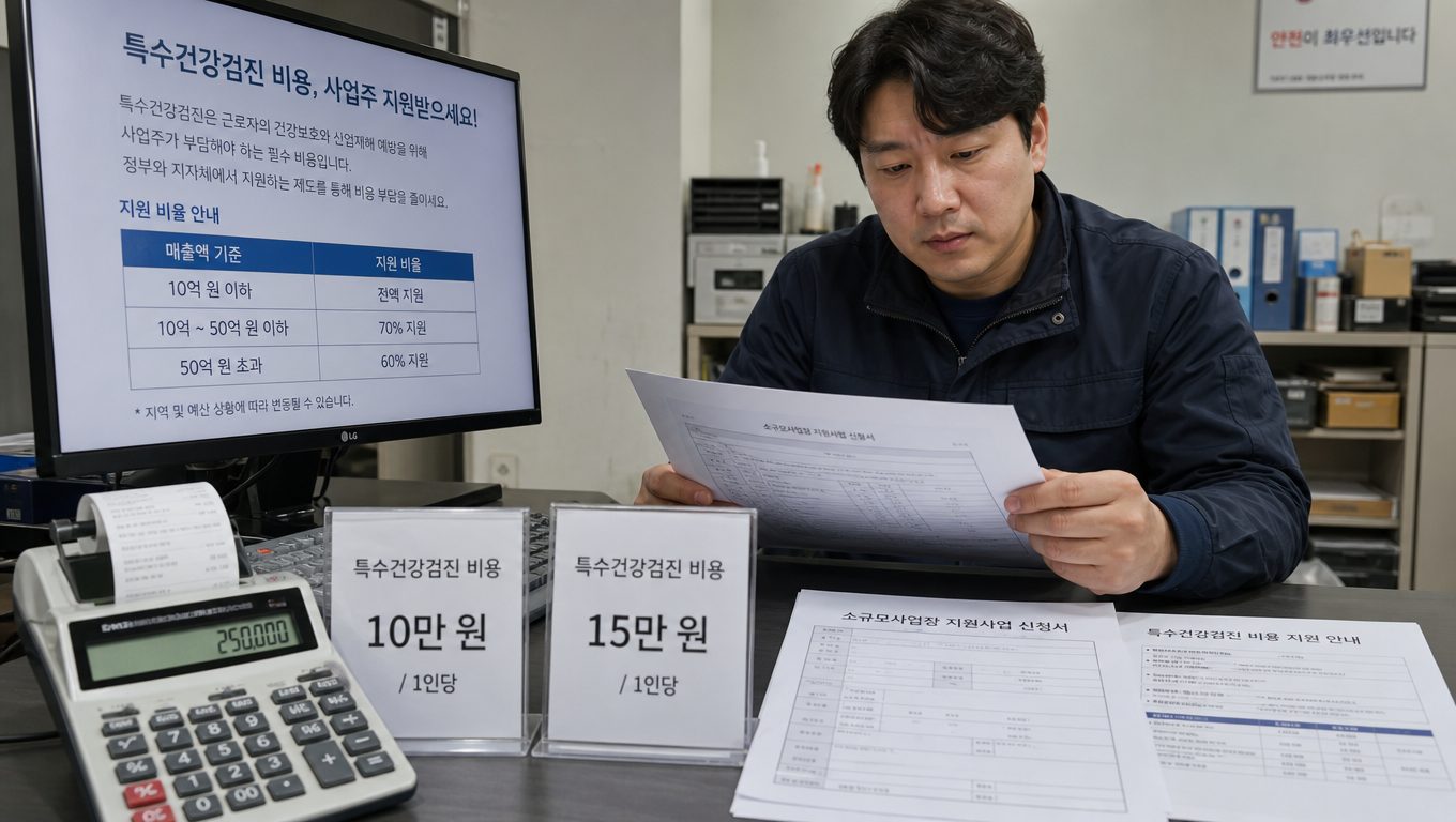 특수건강진단 비용 지원