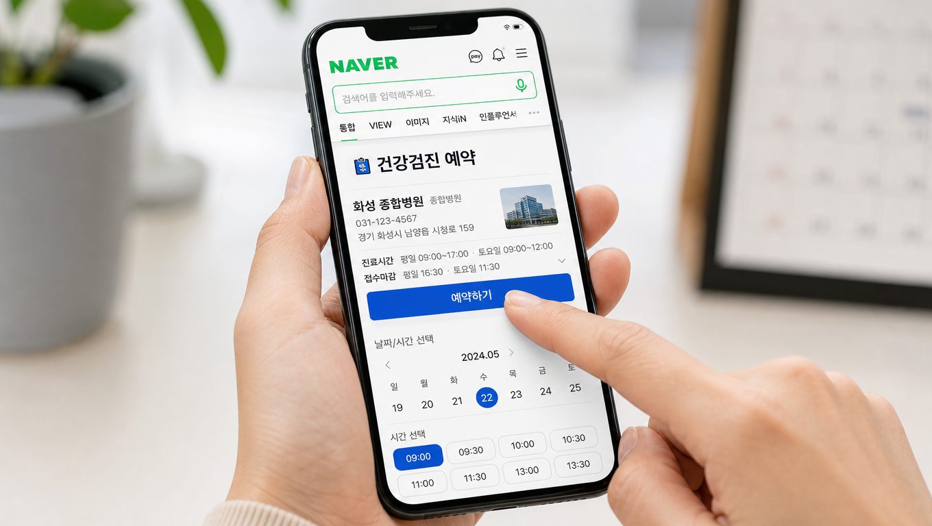 화성 건강검진 네이버 예약 방법