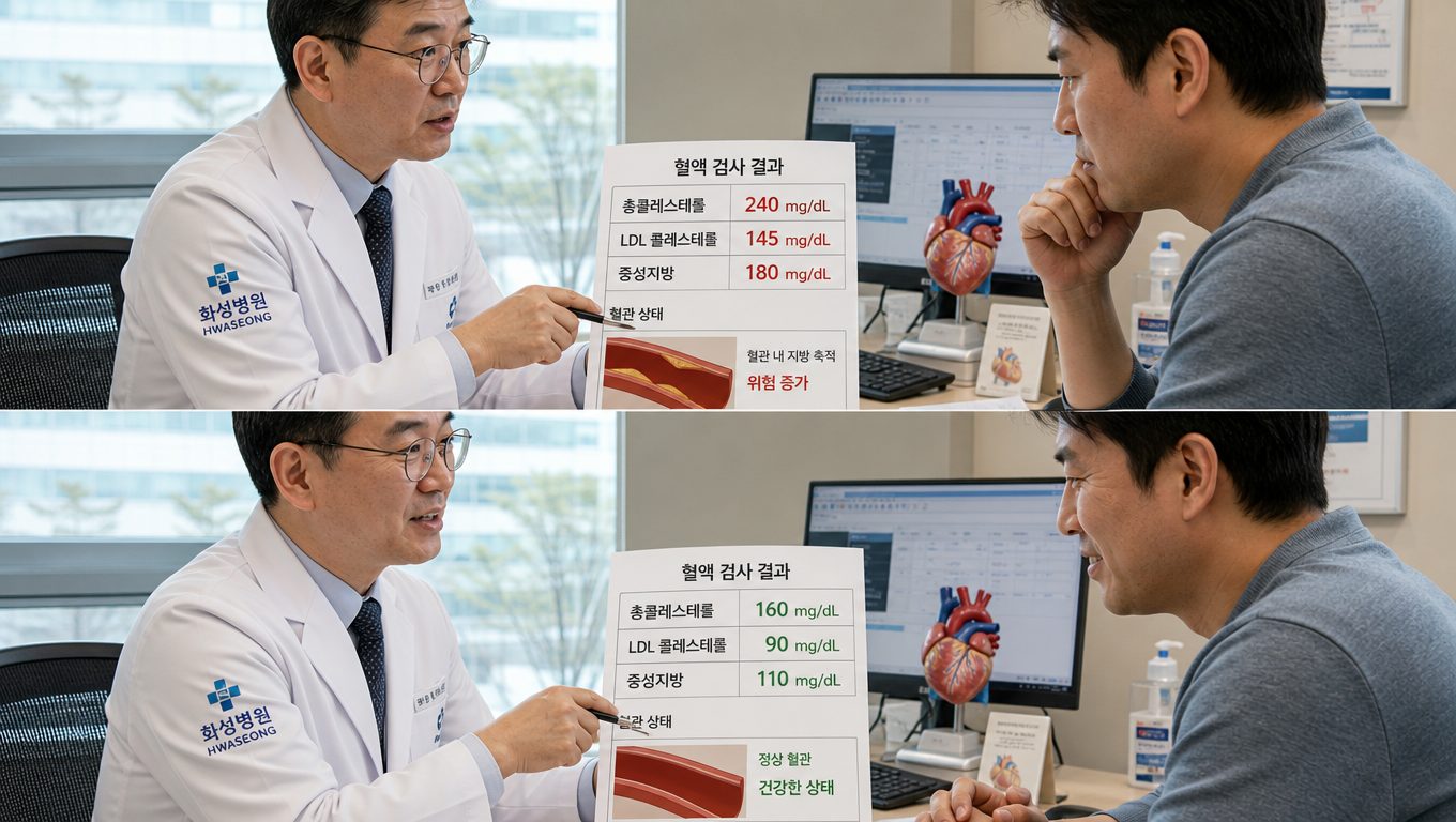 화성 건강검진 고지혈증 수치 해석과 위험