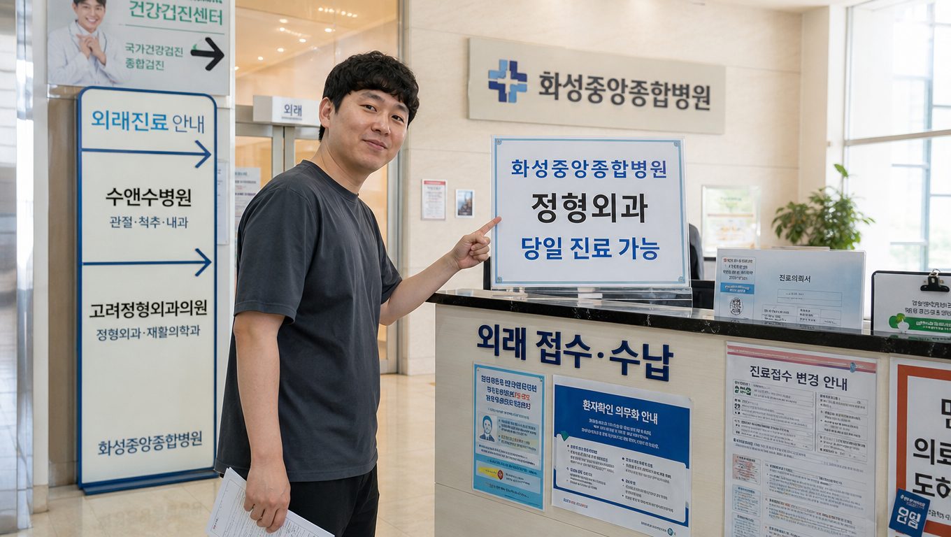 화성 정형외과 당일 진료 가능한 병원