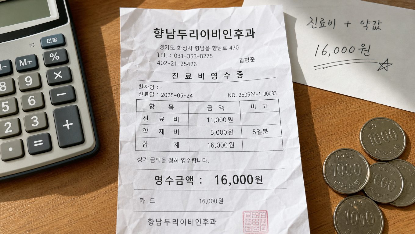 향남 이비인후과 방문 시 실제 비용은 얼마 정도 들까요?